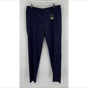 Alton Lane flat front pants trousers navy blue tailored 36 Waist 34 Inseam new
